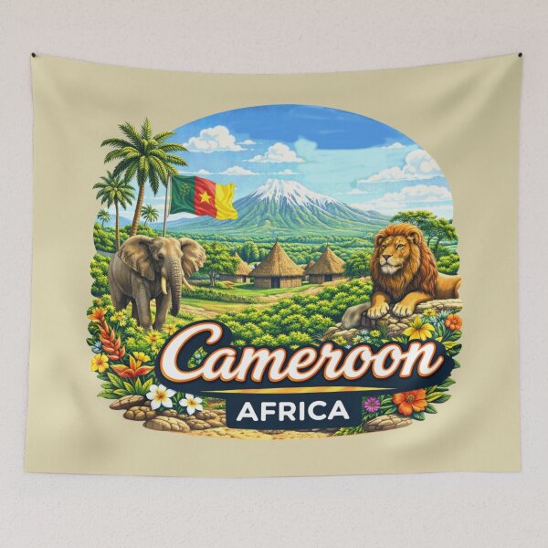Item preview, Cameroon African Landscape designed and sold by Myra365Art.