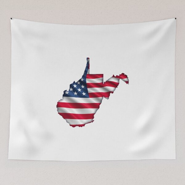 Item preview, West Virginia Stars & Stripes State Silhouette – Distressed Americana designed and sold by Paper Drip.