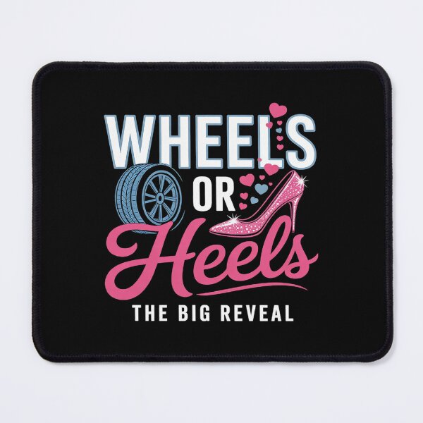 Item preview, Wheels or Heels The Big Reveal Boys Girl Gender Reveal Baby designed and sold by VerseFarm.