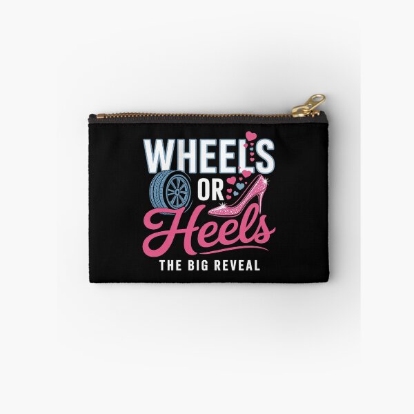 Item preview, Wheels or Heels The Big Reveal Boys Girl Gender Reveal Baby  designed and sold by VerseFarm.