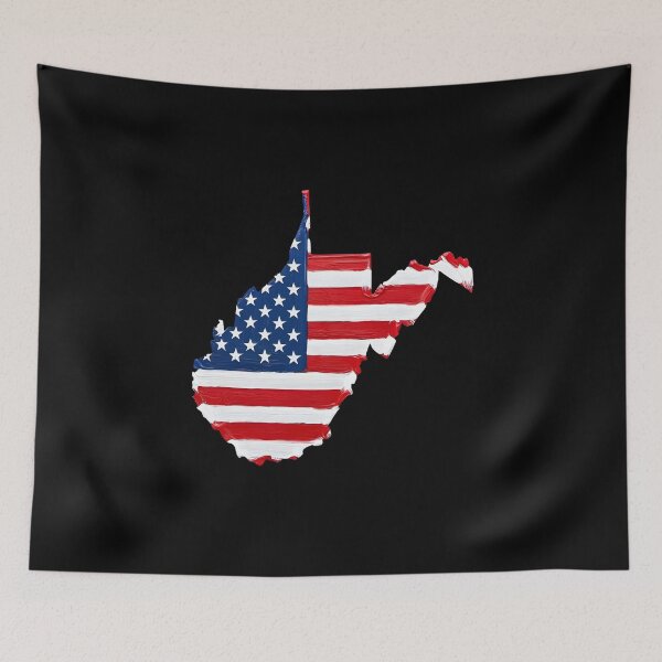Item preview, West Virginia Stars & Stripes State Silhouette – Distressed Americana designed and sold by Paper Drip.