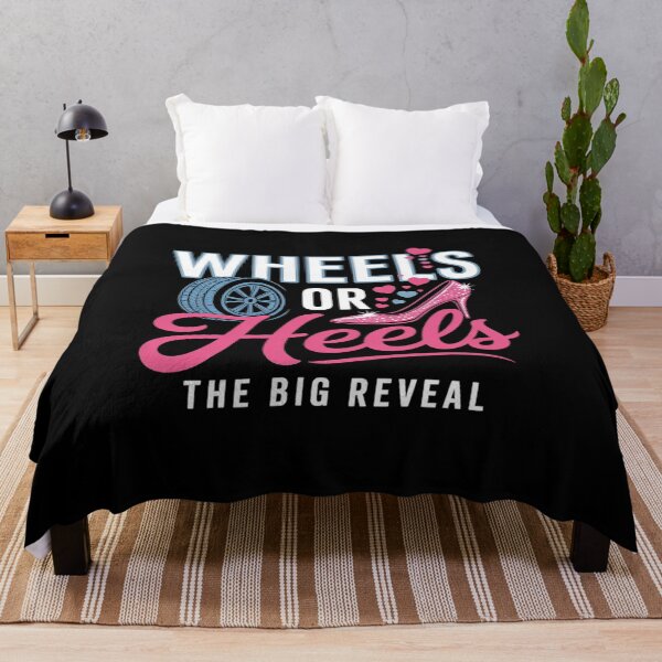 Item preview, Wheels or Heels The Big Reveal Boys Girl Gender Reveal Baby  designed and sold by VerseFarm.