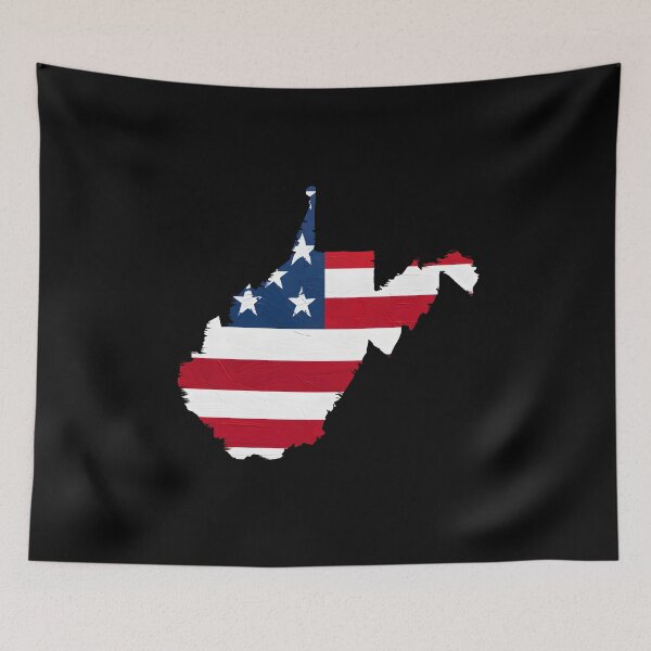 Item preview, West Virginia Stars & Stripes State Silhouette – Distressed Americana designed and sold by Paper Drip.