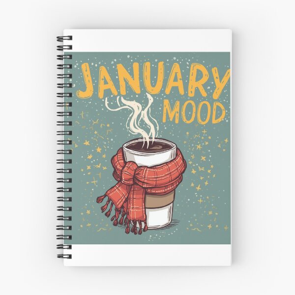 Item preview, January Mood – Cozy Coffee Mug with Scarf Winter Sticker designed and sold by goluz.