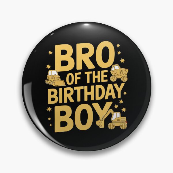 Item preview, Bro of the Birthday Boy Construction Worker Bday Party  designed and sold by MarkLeedsArt.