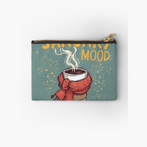 Item preview, January Mood – Cozy Coffee Mug with Scarf Winter Sticker designed and sold by goluz.