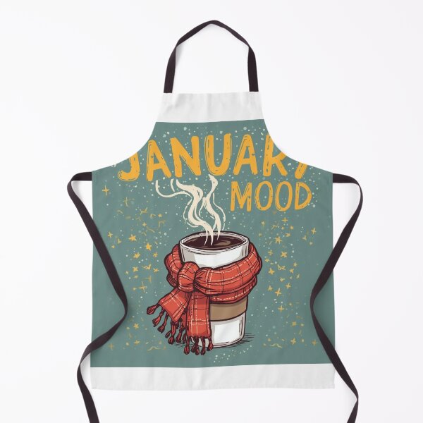 Item preview, January Mood – Cozy Coffee Mug with Scarf Winter Sticker designed and sold by goluz.