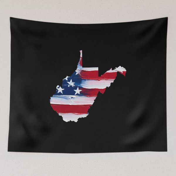 Item preview, West Virginia Stars & Stripes State Silhouette – Distressed Americana designed and sold by Paper Drip.