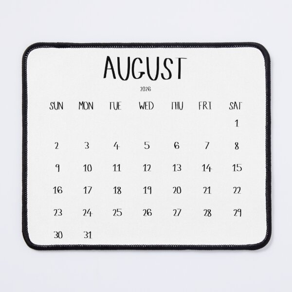 Item preview, August 2026 Calendar designed and sold by toowoosh.