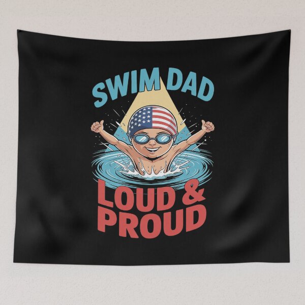 Item preview, Swim Dad Funny Swimming Swimmer Cheer Daddy  designed and sold by VerseFarm.