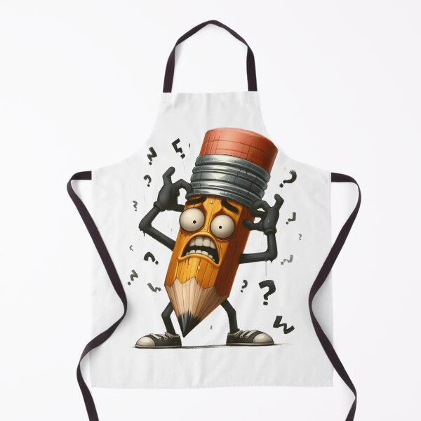 Item preview, Stressed Overthinking Pencil Character Retro Design designed and sold by LunaPixelStudio.
