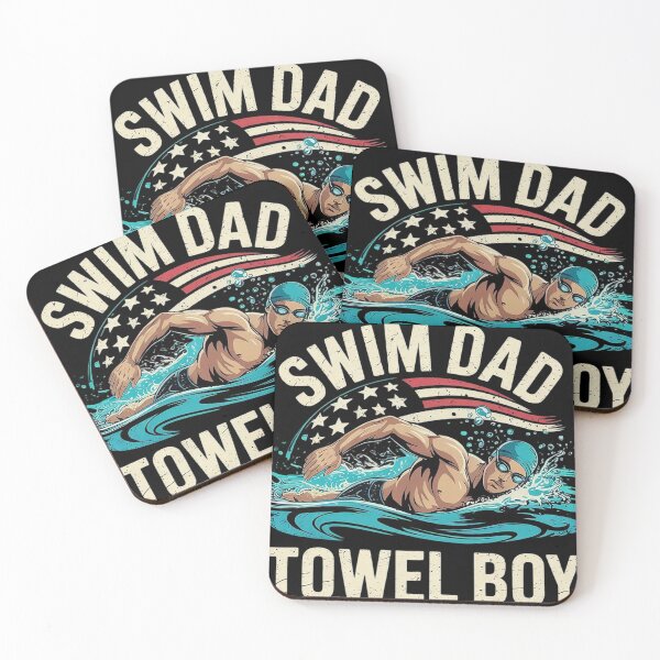 Item preview, Swim Dad Towel Boy Funny Swimming Meme Funny Swimming Quotes  designed and sold by KotexTemu.