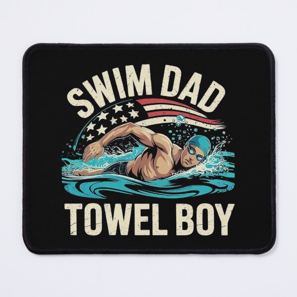 Item preview, Swim Dad Towel Boy Funny Swimming Meme Funny Swimming Quotes designed and sold by KotexTemu.