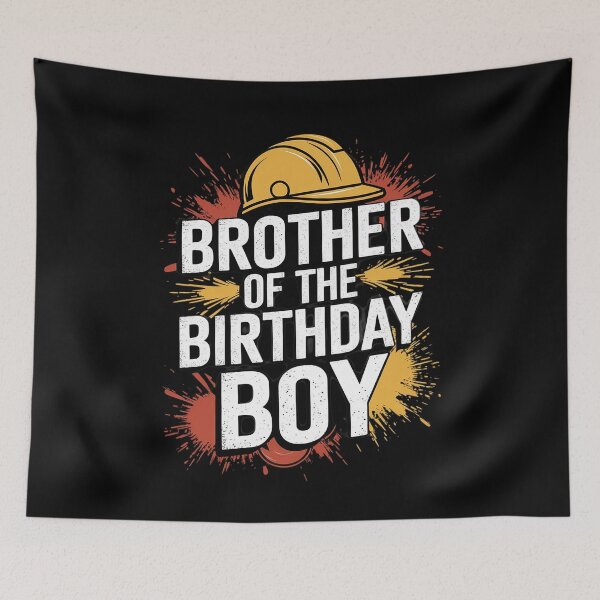Item preview, Brother of the Birthday Boy Construction Birthday Party Boys  designed and sold by MarkLeedsArt.