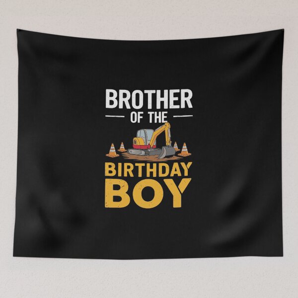 Item preview, Brother of the Birthday Boy Construction Birthday Party Hat  designed and sold by DigitaldeligArt.