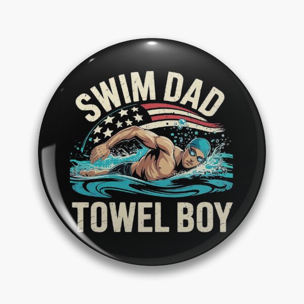 Item preview, Swim Dad Towel Boy Funny Swimming Meme Funny Swimming Quotes  designed and sold by VerseFarm.