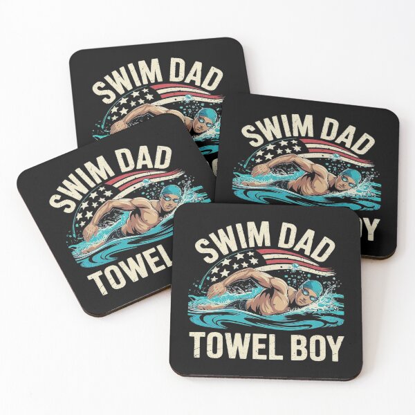 Item preview, Swim Dad Towel Boy Funny Swimming Meme Funny Swimming Quotes  designed and sold by VerseFarm.