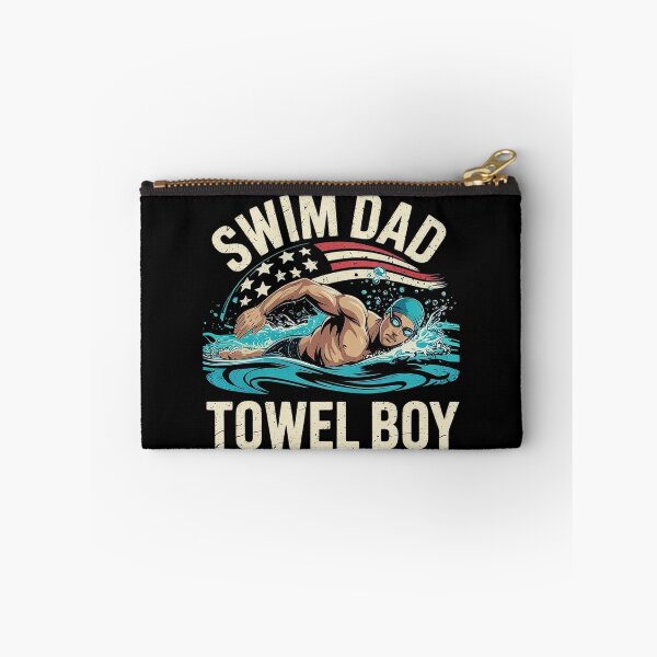 Item preview, Swim Dad Towel Boy Funny Swimming Meme Funny Swimming Quotes  designed and sold by VerseFarm.