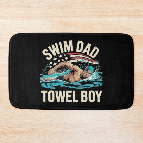 Item preview, Swim Dad Towel Boy Funny Swimming Meme Funny Swimming Quotes  designed and sold by VerseFarm.