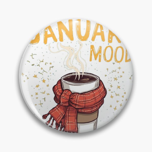 Item preview, January Mood – Cozy Coffee Mug with Scarf Winter Sticker designed and sold by goluz.