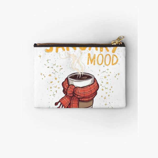 Item preview, January Mood – Cozy Coffee Mug with Scarf Winter Sticker designed and sold by goluz.