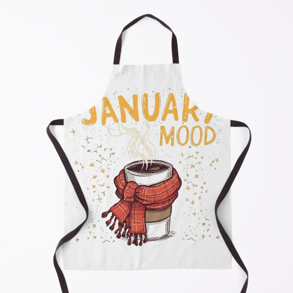 Item preview, January Mood – Cozy Coffee Mug with Scarf Winter Sticker designed and sold by goluz.