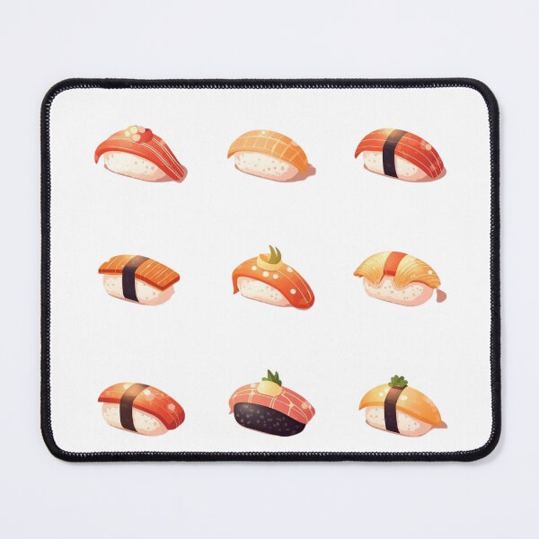 Item preview, Cute Sushi Set – Kawaii Japanese Food Illustration designed and sold by Kast25.
