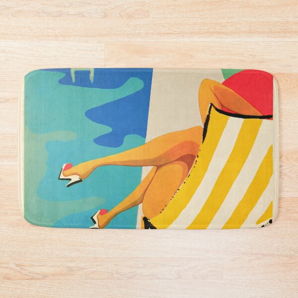 Item preview, Woman Relaxing Poster : Vintage Travel Advertisement Wall Art Print Decor designed and sold by artofuniverse.