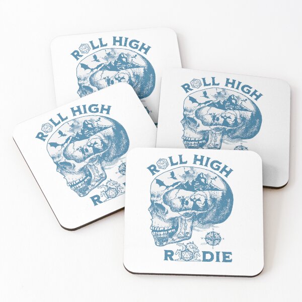 Item preview, Roll High or Die Skull Art Dungeons of Dragons-DND designed and sold by SprinkleShades.