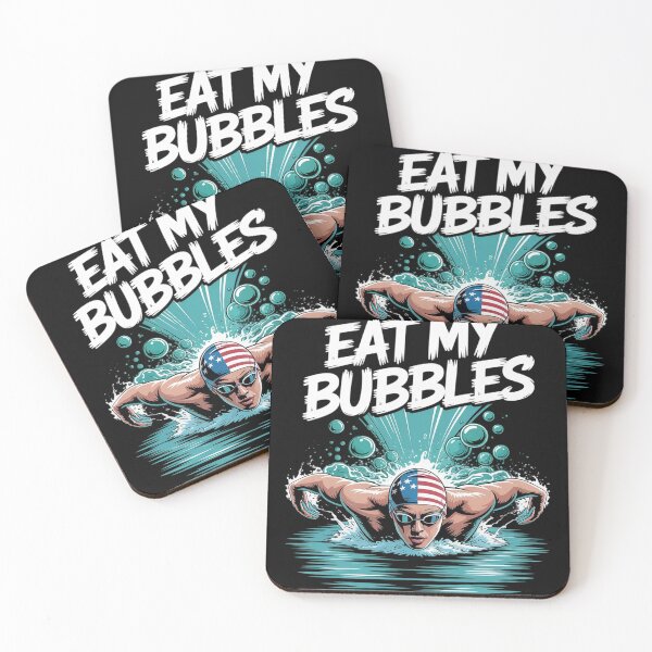 Item preview, Swim Swimmer Funny Swimming Eat My Bubbles Goggles Cap  designed and sold by KotexTemu.
