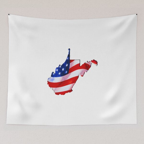 Item preview, West Virginia Stars & Stripes State Silhouette – Distressed Americana designed and sold by Paper Drip.