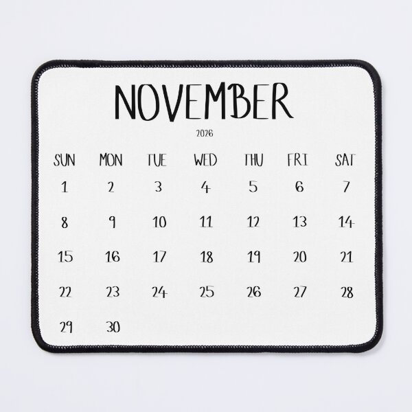 Item preview, November 2026 Calendar designed and sold by toowoosh.