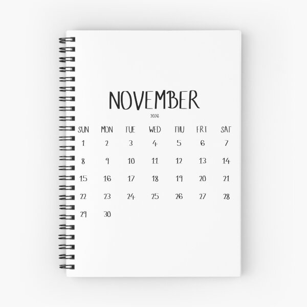 Item preview, November 2026 Calendar designed and sold by toowoosh.