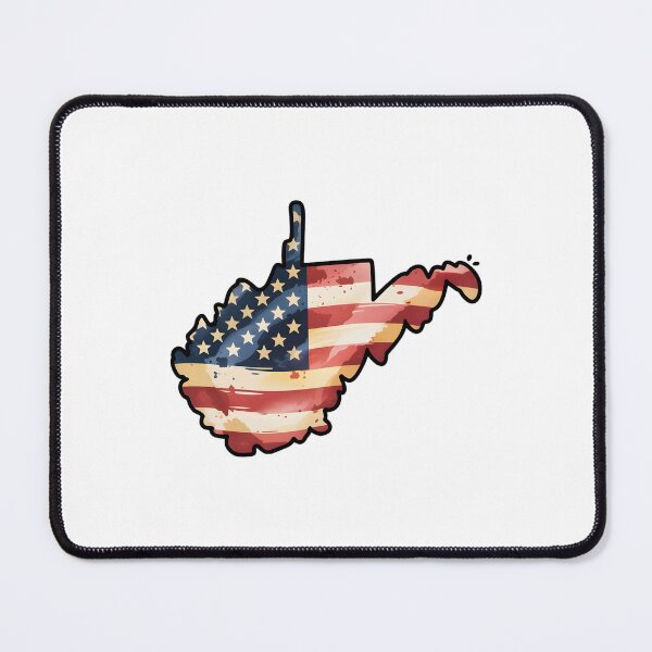 Item preview, West Virginia Stars & Stripes State Silhouette – Distressed Americana designed and sold by Paper Drip.