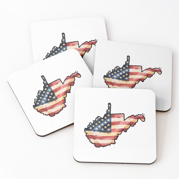 Item preview, West Virginia Stars & Stripes State Silhouette – Distressed Americana designed and sold by Paper Drip.