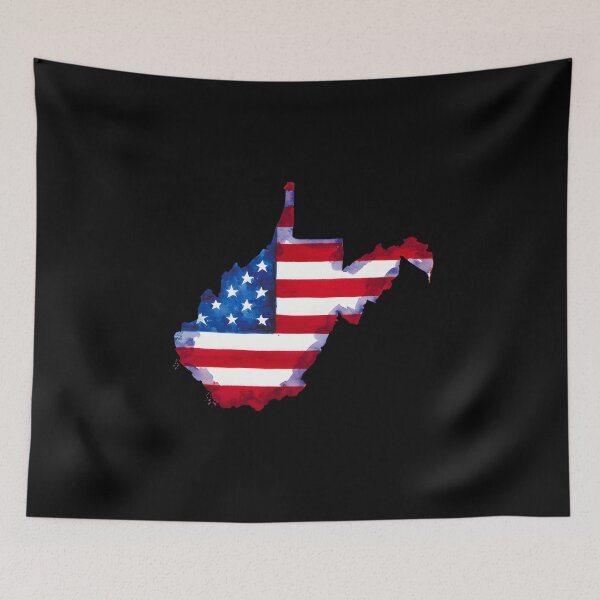 Item preview, West Virginia Stars & Stripes State Silhouette – Distressed Americana designed and sold by Paper Drip.
