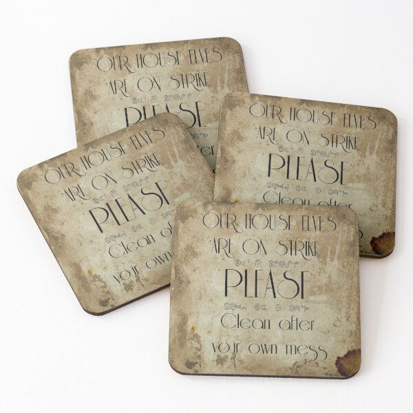 Clean up! Coasters (Set of 4)
