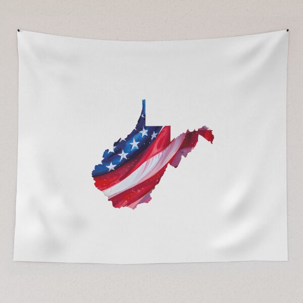 Item preview, West Virginia Stars & Stripes State Silhouette – Distressed Americana designed and sold by Paper Drip.