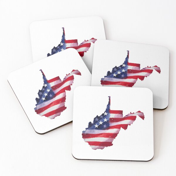 Item preview, West Virginia Stars & Stripes State Silhouette – Distressed Americana designed and sold by Paper Drip.