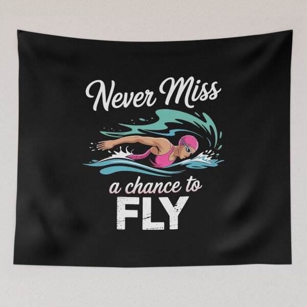 Item preview, Swimmer Swim Never Miss A Chance To Fly Butterfly Swimming designed and sold by VerseFarm.