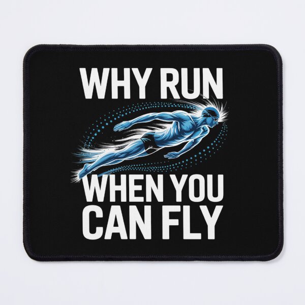 Item preview, Swimmer Swim Why Run When You Can Fly Butterfly Swimming designed and sold by VerseFarm.