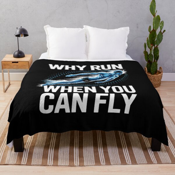 Item preview, Swimmer Swim Why Run When You Can Fly Butterfly Swimming designed and sold by VerseFarm.