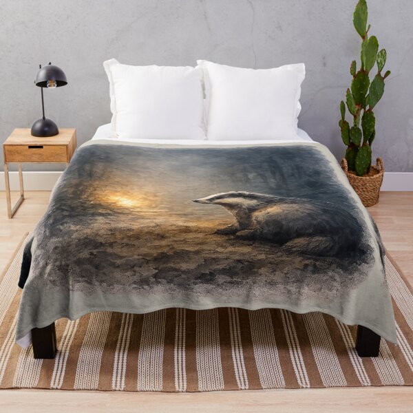 Item preview, Quiet Badger in Dusk Woodland designed and sold by ChirpInc.