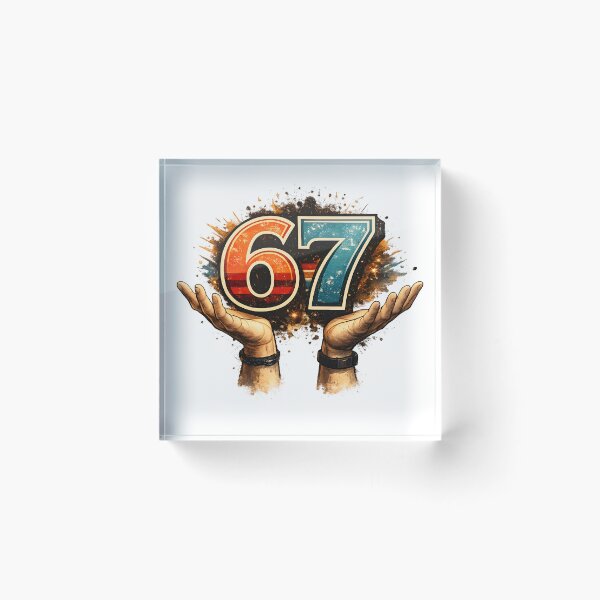 Item preview, 67 Meme Hand Gesture – Viral TikTok Joke Design designed and sold by Nuvijo.