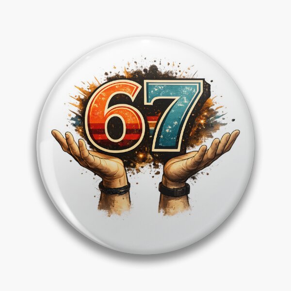 Item preview, 67 Meme Hand Gesture – Viral TikTok Joke Design designed and sold by Nuvijo.
