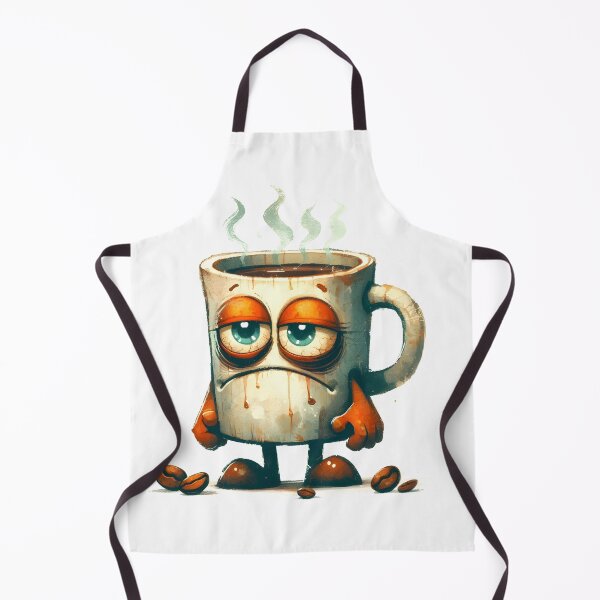 Item preview, Sleepy Coffee Mug Watercolor Character Art designed and sold by LunaPixelStudio.