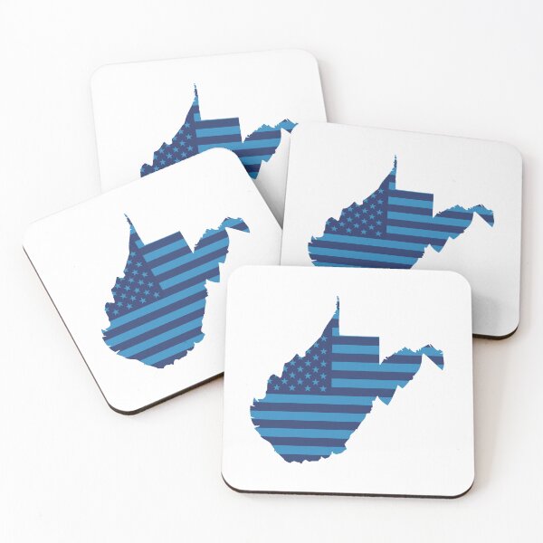 Item preview, West Virginia USA Flag Silhouette – Stars and Stripes State Outline designed and sold by Paper Drip.