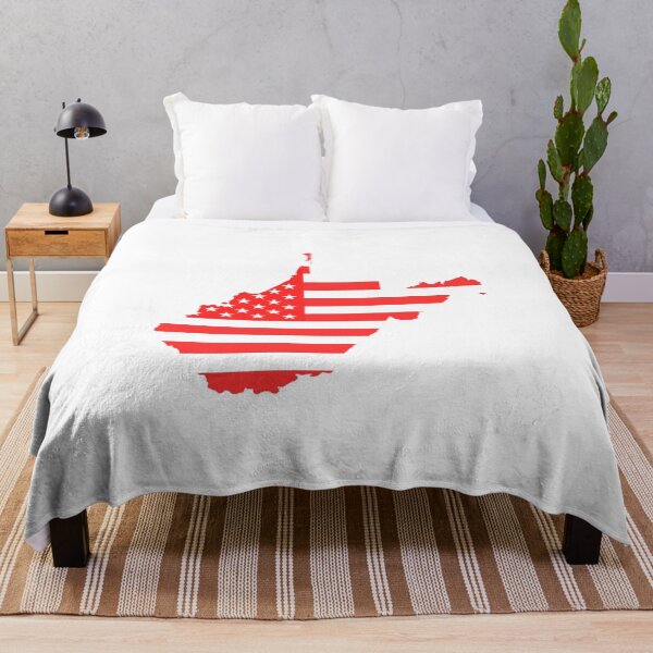 Item preview, West Virginia USA Flag Silhouette – Stars and Stripes State Outline designed and sold by Paper Drip.
