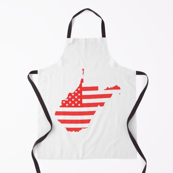Item preview, West Virginia USA Flag Silhouette – Stars and Stripes State Outline designed and sold by Paper Drip.