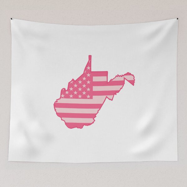 Item preview, West Virginia USA Flag Silhouette – Stars and Stripes State Outline designed and sold by Paper Drip.